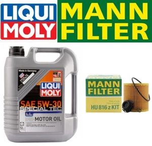 Oil Change Kit w/LIQUIMOLY 5W-30 Special Tec+MANN HU816z KIT Filter SEE FITMENT - Picture 1 of 2