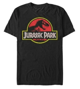 Herren Jurassic Park Logo schwarz T-Shirt Official Jurassic World MEDIUM Neu mit Etikett  - Bild 1 von 1