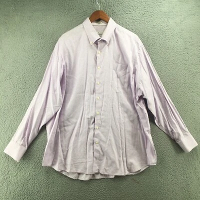 Camisa de manga larga Peter Millar abotonada para hombre XXL púrpura mezcla de algodón a cuadros Foto 1 de 4