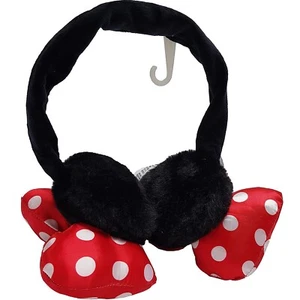 Disneyland Paris Minnie Mouse & Bow Earmuffs Ear Warmer Adults Adjustable Disney - Picture 1 of 13