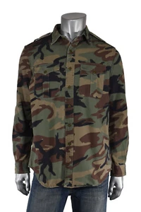 Men's Polo Ralph Lauren Green Cotton Military Army Camo Shirt S New - Picture 1 of 3