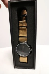 Tayroc Reloj Hombre Marrón-Negro Correa Cuero 40mm Nuevo - Imagen 1 de 1