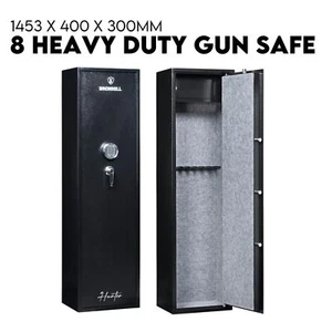8 Gun Safe Firearm Rifle Storage Lock box Steel Cabinet Heavy Duty Locker CAT A+ - Picture 1 of 7