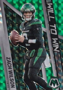 2022 PANINI MOSAIC VOLUNTAD PARA GANAR VERDE PRIZM - ZACH WILSON #WW-10 JETS NUEVA YORK - Imagen 1 de 1