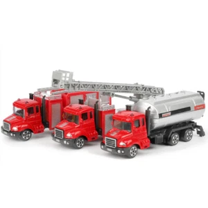 3PCS Fire Engine Truck Toys for Boys Diecast Toy Cars Set for Kids Toddlers Gift - Picture 1 of 7