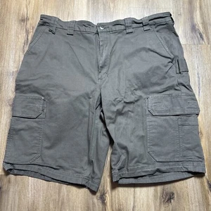 Pantaloncini cargo Duluth Trading Flex Fire Hose carpentiere grigio 12" cuciture interne da uomo taglia 44 - Foto 1 di 9