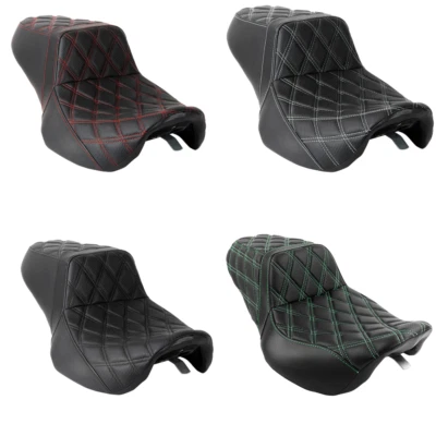 Diamond Style 1-Piece Seat For Harley Road King FLHR FLHRI FLHRC FLHRCI 1997-07 Foto 1 de 4