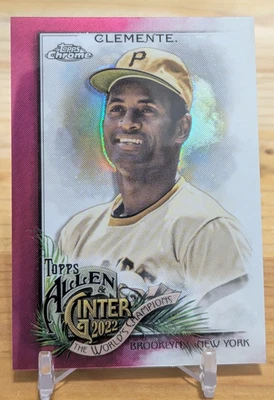 Topps Allen & Ginter 2022 cromo - Roberto Clemente #54 refractor magenta/199 Foto 1 de 3