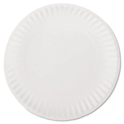AJM Packaging Corporation PP9GREWH 9" Paper Plates (100/PK, 10 PK/CT) New