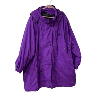 Woman Within Womens Sz 6X Plus Purple Fleece Lined Full Zip Winter Jacket - Picture 1 of 6
