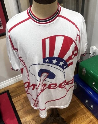 Camisa De Colección New York Yankees Match 1 AOP Estampado Completo MLB Para Hombre’s L Foto 1 de 4
