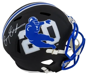 Barry Sanders Autographed Lions Barry Sanders Logo Full Size Helmet Schwartz - Picture 1 of 1