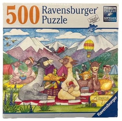 Ravensburger Puzzle Alpaca Lunch 500 Pc Sara Rawson Fris Art Rare Factory Sealed - Image 1 of 4