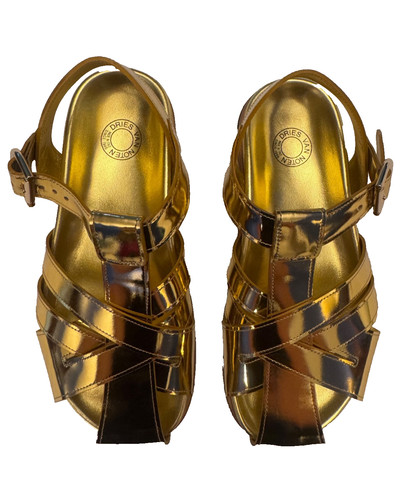 VANS Sandali Dries Van Noten in pelle oro EU36 5 US6 5