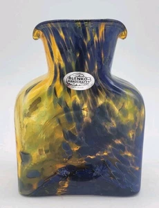 Blenko 1st Quality Triple Etched HELIOS MERCURY 384M MINI Water Bottle - Picture 1 of 10