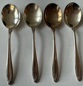 International Sterling PRELUDE 4 Soup Spoons Approx 6.5” long NO MONO 151.4g - Picture 1 of 11