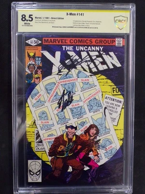 X-MEN #141 MARVEL COMICS 1991 STAN LEE CHRIS CLAREMONT AUTOGRAPH CBCS GRADE 8.5 - Image 1 of 4