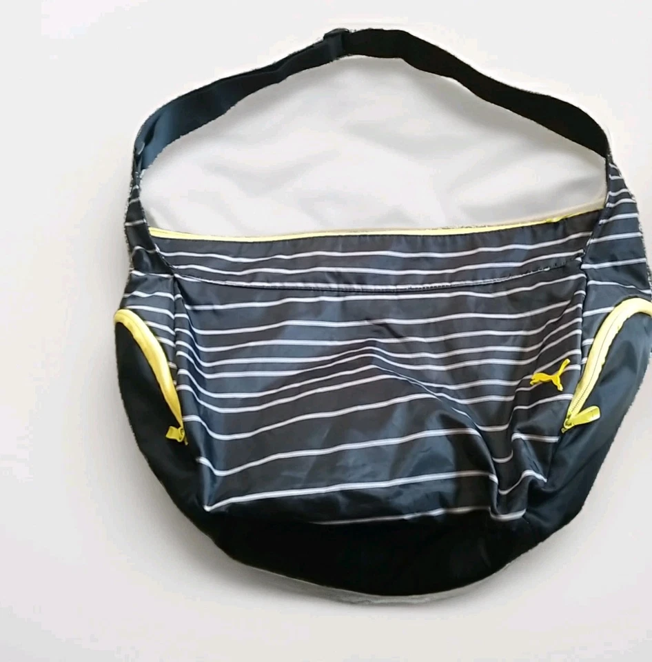 PUMA - Bolso regular mediano de lona hobo estilo libre para mujer - negro y amarillo - RK Foto 1 de 4