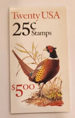Scott #BK158 (2283a) Pheasant Booklet of 20 Stamps - MNH - Image 1 of 2