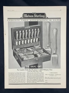 Zeitschriftenanzeige* - 1931 - Watson Sterling Silber Besteck - "Toskana" & "John Alden" - Bild 1 von 1