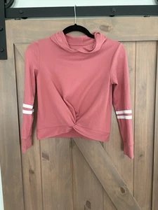 Sonoma Girls Pink Hoodie Twist Sweater M 8 - Picture 1 of 1