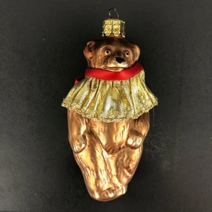 Christborn Blown Glass Ornament Teddy Bear Made in Germany - Picture 1 of 4