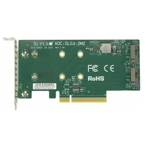 Supermicro AOC-SLG3-2M2-O Zusatzkarte - PCIe 3.0 x8 - LP - 2x NVMe M.2 SSD - Bild 1 von 1