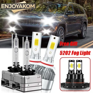 LED Headlight Kit High Low+Fog Light Bulbs HID For Jeep Grand Cherokee 2011-2012 - Picture 1 of 13