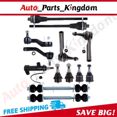 13x Front Tie Rod Ends Ball Joints For Chevrolet Tahoe Suburban 1500 2000-2006 - Image 1 of 4