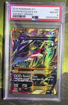 M Rayquaza EX 98/98 Full Art - XY Ancient Origins - PSA 8 NM-MT - Image 1 of 4