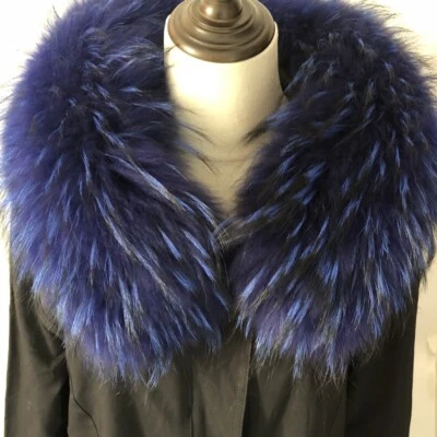  100% real raccoon fur collar / wrap / scarf jacket collar unsix jacket collar  - Image 1 of 4