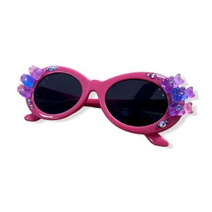 $36 Bari Lynn Girl's Pink Purple Gummy Bear Rhinestones Sunglasses - Onesize - Picture 1 of 7