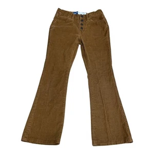 Old Navy Girls Corduroy Pants Size 12 Brown High Rise Flare Hippie Boho - Picture 1 of 3