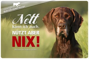! DEUTSCH KURZHAAR ! Metall Warnschild .08 - Bild 1 von 1