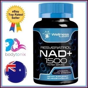 LIPOSOMAL NAD+ Resveratrol 1500mg ULTRA STRENGTH Anti Aging Formula 90Ct - Picture 1 of 6