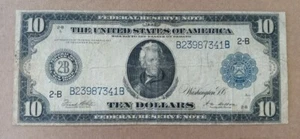 Fr 911a Series 1914 $10 New York Federal Reserve Note Large Size UNRESERVED!!! - Picture 1 of 4