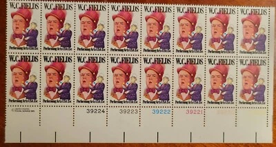 Scott # 1803 - W C Fields - MNH - 1980 - Strip of 16 #39219-224  - Image 1 of 2