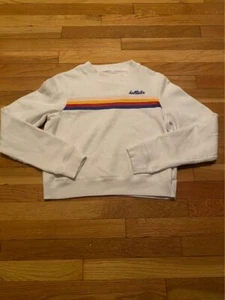 Hollister Women Girls White Sweatshirt Size Medium M - Picture 1 of 6
