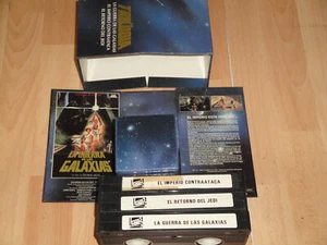 STAR WARS TRILOGIA EN VHS LA GUERRA LAS GALAXIAS DEL AÑO 1990 USADAS BUEN ESTADO - Imagen 1 de 2