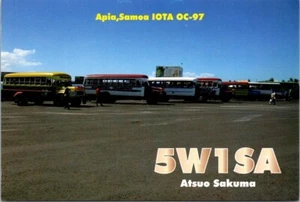 RADIOAMATORE VINTAGE CQ QSL QSO CARD 5W1SA APIA SAMOA - Foto 1 di 2