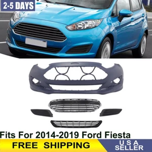 Front Bumper Cover Set Fits For 2014 2015 2016 2017 2018 2019 Ford Fiesta - Picture 1 of 14