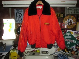 TOYOTALINE Vtg 70s 80s Toyota Red Sherpa Collar racing TRD ski Jacket M/L USA - Picture 1 of 11