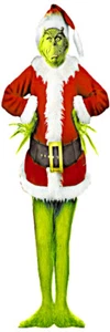 LIFE SIZE THE GRINCH AS SANTA CLAUS STOLE CHRISTMAS CANVAS POSTER XMAS 6 FEET  - Picture 1 of 3