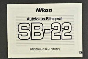 Nikon Autofocus Flash SB-22 Manual de instrucciones alemán - Imagen 1 de 3
