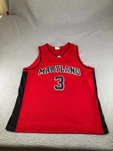 Vintage Juan Dixon Maryland Terrapins Jersey Mens XL Red Foot Locker Basketball - Picture 1 of 24