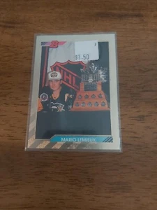 1992-93 Bowman Trophy Winner Gold Foil Mario Lemieux Card #440 - Picture 1 of 2