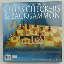 Chess Checkers & Backgammon 3 Game Set Cardinal Classic Games C275