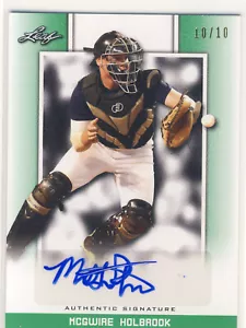 MCGWIRE HOLBROOK 2019 Leaf Perfect Game PG Green AUTO /10 FSU - Picture 1 of 1