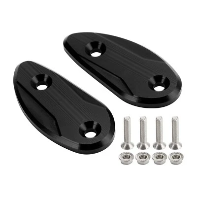 Espejo retrovisor negro borrador bloque de placas se adapta a Honda CBR1000RR 2008-2023 V1 Foto 1 de 4