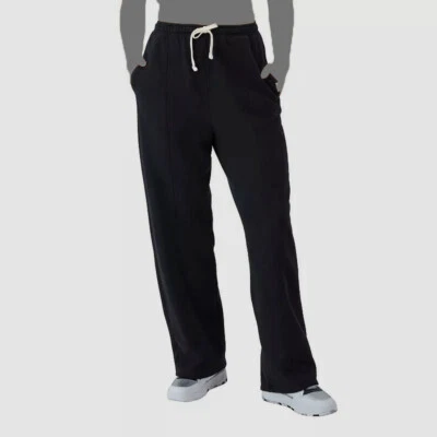 Pantalones deportivos Champion para mujer negros con cordón y cintura pierna ancha talla XL Foto 1 de 2